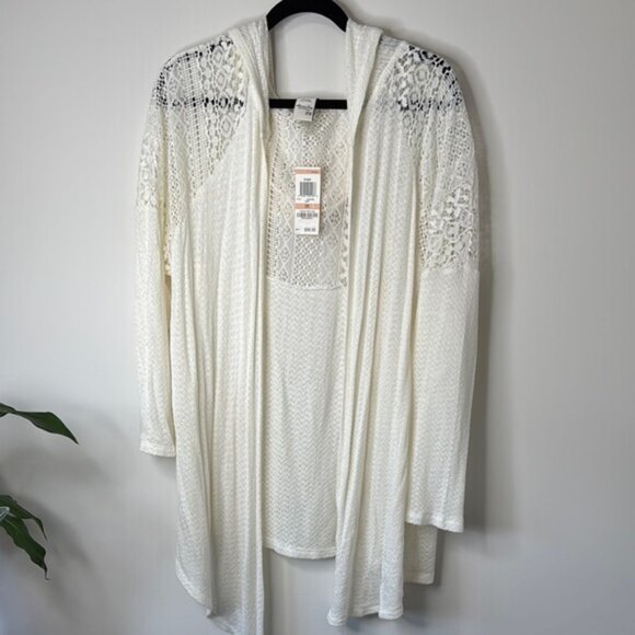 American Rag Cie Women White Lace Cardigan Plus Size 2X - Picture 1 of 11